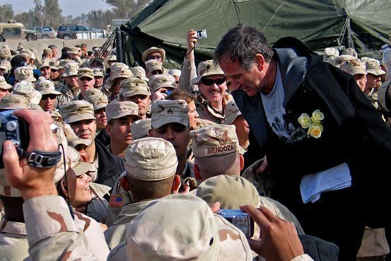 Robin Williams con las tropas