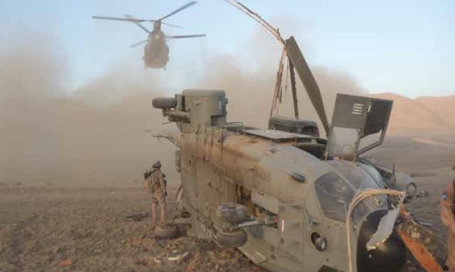Rescate de un Super Puma accidentado en Afganistan